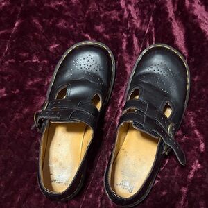 Dr. Martens Black Leather Mary Jane Shoes